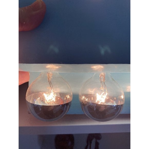 10Ct G Silver Coated Mercury Glass Type Ball String‎ Lights Indoor Outdoor New - Picture 14 of 16
